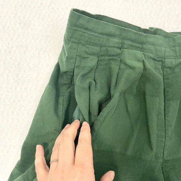 Anthropologie Pleated High Waist Shorts Corey Lynn Calter Green size Medium - Picture 5 of 7